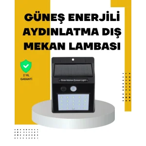 144 LEDli Geniş Aydınlatma Alanına Sahip Güneş Enerjili Güvenlik Lambası