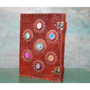 Taşlı Deri Defter Model 12