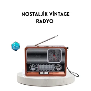 Dekoratif Vintage Radyo – Klasik Görünüm, Modern Fonksiyon ve Uzun Ömürlü Kullanım