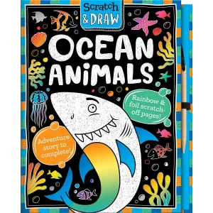 Scratch & Draw Ocean Animals - Scratch Art Activity Book [Hardcover] [Jan 01, 2019] Linn, Susie and Green, Barry