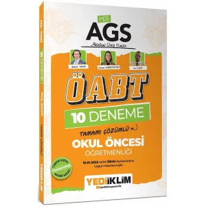 Yediiklim 2025 MEB AGS ÖABT Okul Öncesi Öğretmenliği Tamamı Çözümlü 10 Deneme [Unbound] [Jan 01, 2025] Bülent Tanık