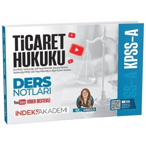 KPSS A Grubu Ticaret Hukuku Video Ders Notları [Paperback] [Jan 01, 2025] Elif Kendüzler