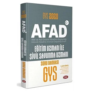Data Yayınları 2020 GYS AFAD Eğitim Uzmanı ile Sivil Savunma Uzmanı Soru Bankası [Unknown Binding] Kollektif