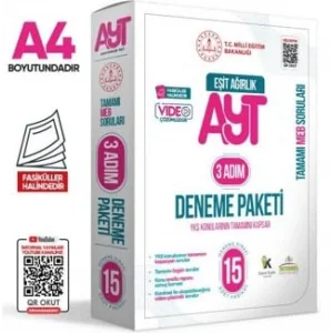 2025 3 Adım YKS-AYT Eşit Ağırlık (TM) MEBİ Özgün Sorular 15li Deneme Fasikül Paketi Video Çözümlü [Unbound] [Nov 14, 2024] Kollektif