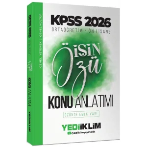 Yediiklim Yayınları 2026 KPSS Ortaöğretim Ön Lisans İŞİN ÖZÜ Tek Kitap Tamamı Renkli Konu Anlatımı [Unbound] [Jan 01, 2025] Yediiklim Yayıncılık