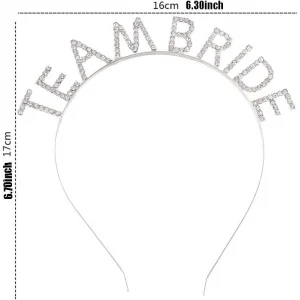 Gümüş Kaplama Kristal Taşlı Team Bride Taç 16x17 cm