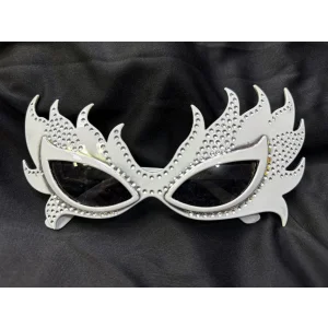 Taşlı Göz Kamaştıran Gecenin Yıldızı Beyaz Parti Alev Gözlük