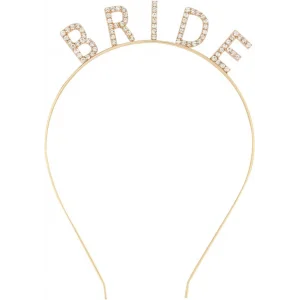 Altın Gold Renk Bekarlığa Veda Kristal Taş Bride Tacı İthal 16x10 cm