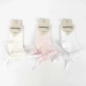 Oben Aks Kız Bebek Soket Çorap K48019 (ADET FİYATIDIR)