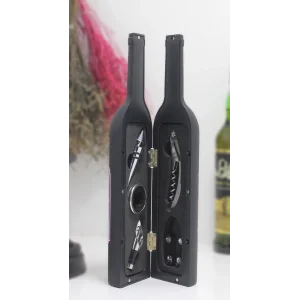 Şişe Tirbuşon Seti Büyük Siyah Alk2629