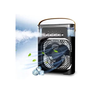 Taşınabilir Işıklı 5 Spreyli Vantilatör Buzlu Buharlı Vantilatör Mini Fan Nemlendirici
