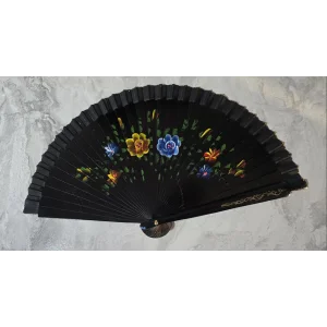 Bambu Çift Taraflı Siyah Yelpaze 12li Paket