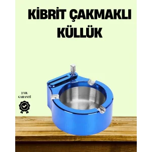 Çakmaklı Küllük Paslanmaz Çelik Şık Masa Aksesuarı - KR0025-5N0KE6