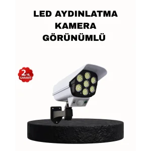 Güneş Enerjili Güvenlik Işığı Dış Mekan 5 Eksen Ayarlı ve PIR Hareket Sensörlü