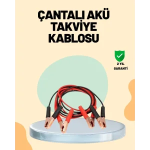 1200 Amper Jumper Kablo 2 Metre Bakır Uçlu Araç Takviye Seti