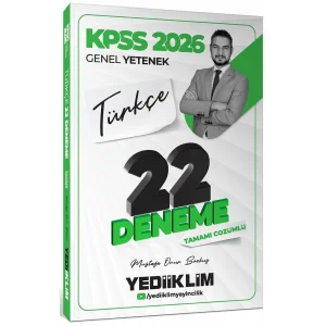 Yediiklim Yayınları 2026 KPSS Genel Yetenek Türkçe Tamamı Çözümlü 22 Deneme Sınavı [Unbound] [Jan 01, 2025] Mustafa Onur Bozkuş