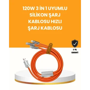 Çoklu Cihaz Dostu 120 W Hızlı Şarj Kablosu – Tek Kablo ile Her Cihaz Elinizin Altında