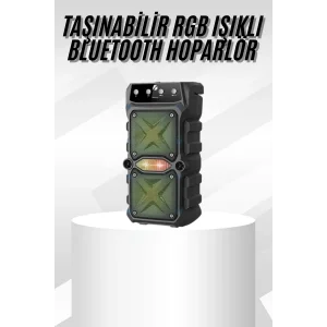 Çift Çıkışlı Güçlü Bataryalı Kablosuz Yüksek Ses Kaliteli Bluetooth Hoparlör