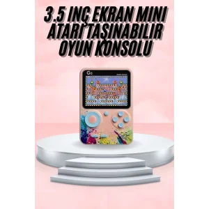 3.5 İnç Klasik Retro LCD Ekran 500 Oyunlu Oyun Konsolu Taşınabilir