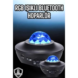 Projektör Yıldız Gece Lambası Disko Topu Bluetooth Bağlantılı Taşınabilir Şarjlı