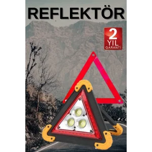 Solar Şarjlı Çok Fonksiyonlu Reflektör Işıklı Ikaz Lambası Acil Durum Reflektörü Acil Durum Uyarı Lambası