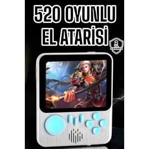 Mini Atari El Atarisi 3.5 inç Ekran Çift Konsol 666 Adet Retro Oyun Gameboy El Atarisi