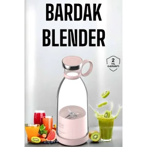 Bardak Blender Smoothie Meyve Sıkacağı Şarjlı Cam Taşınabilir