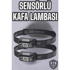 Kafa Lambası Kamp Lambası Led Işık Şarjlı Ayarlanabilir