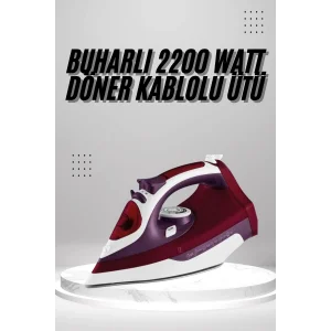 Seramik Tabanlı Kırmızı 2200 Watt Şok Buharlı Ütü
