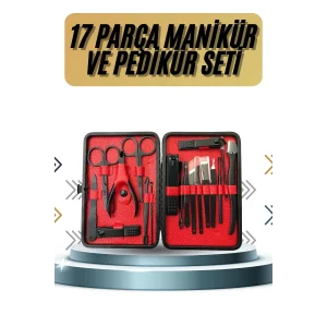 17 Parça Manikür Pedikür Seti El Ayak Bakım Seti Tırnak Makası Törpü