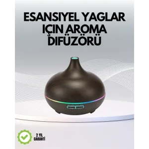 7 Renk Işıklı Ultrasonik Hava Difüzörü – Sessiz ve Güvenli Kullanım