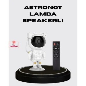 8 Efektli Astronot Galaxy Projektör Uzaktan Kumandalı LED Gece Lambası