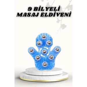 9 Bilyeli Masaj Eldiveni Giyilebilir Plastik Vücut Sıkılaştırıcı