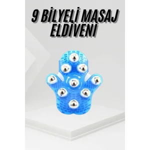 9 Bilyeli Masaj Eldiveni Tüm Vücut Masajına Uygun Kafa Masaj Aleti