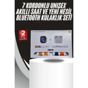 9 Ultra Akıllı Saat 49mm 2inç Ekran 7 Kordonlu ve Bluetooth Kulaklık