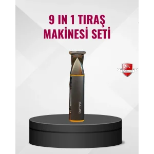 9’u 1 Arada Çoklu Bakım Tıraş Seti Profesyonel Saç Sakal Kesme