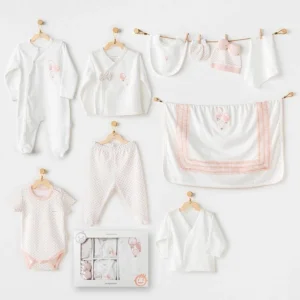 AC25551 Newborn Set Pınk Baloons 10Lu Hastane Çıkışı Ekru