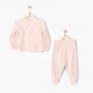 AC25557 Side Snap Set 2Li Zıbın Takım Dark Pink