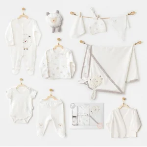 AC25561 Newborn Set Tinny Ships 10Lu Hastane Çıkışı Ekru
