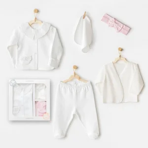 AC25650 Cuddly Bunny Bear 5Li Hastane Çıkışı Ecru Pink