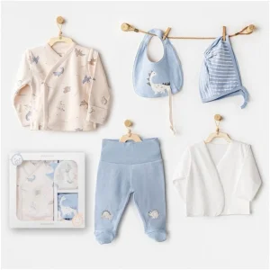 AC25910 Newborn Set Dino 5Li Hastane Çıkışı Beige