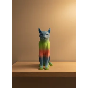 Açık Rainbow Kedi Biblo Modern Salon ve Raf Dekoru