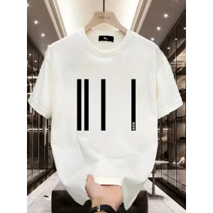 Kadın Baskılı Bisiklet Yaka Oversize Bisiklet Yaka T-shirt - Beyaz