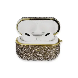 Airpods Pro 2 (2.nesil) Luz Taşlı Kılıf - Siyah