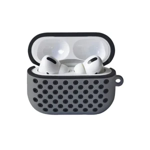 Airpods Pro 2 (2.nesil) Spor Delikli Kılıf - Gri-siyah