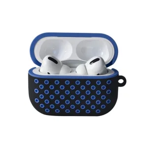 Airpods Pro 2 (2.nesil) Spor Delikli Kılıf - Siyah-mavi