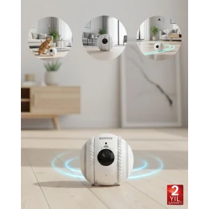 Akıllı Mobil Kontrollü Takip Kamerası WiFi Destekli Bulut Kayıtlı