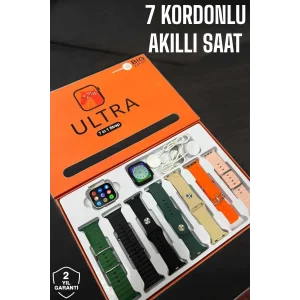 Akıllı Saat 7 Kordonlu Metal,Plastik Ve Hasır Kordon Seçeneği