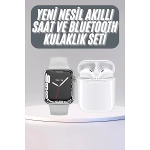 Akıllı Saat Kulaklık Hediyeli Uyku ve Sağlık Takibi Yapabilen Uzun Ömürlü