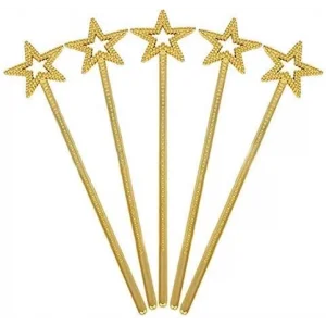 Altın Renk Yıldız Peri Asası Peri Değneği 34 Cm 1 Adet